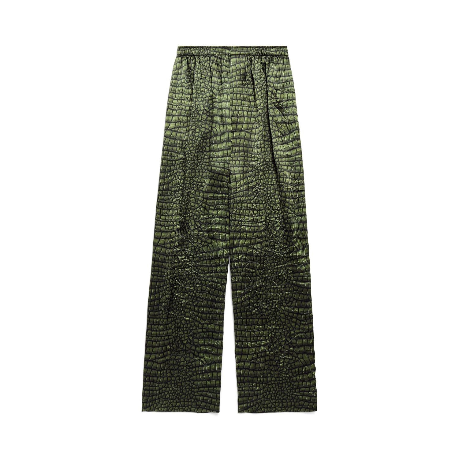 Balenciaga Crocodile Print Elastic Waistband Trousers