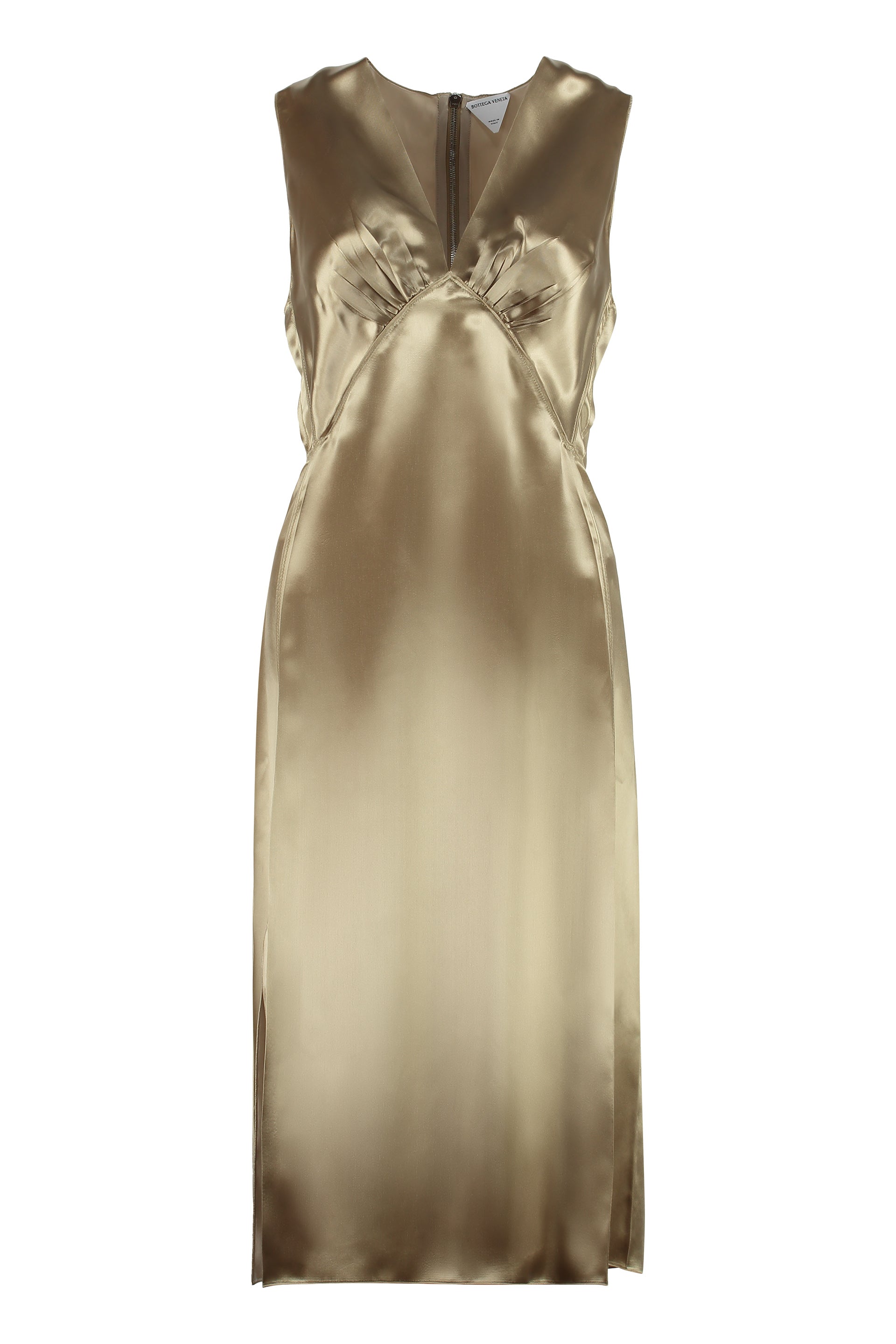Bottega Veneta Effortlessly Chic Nude Satin Suit For Women In Brown