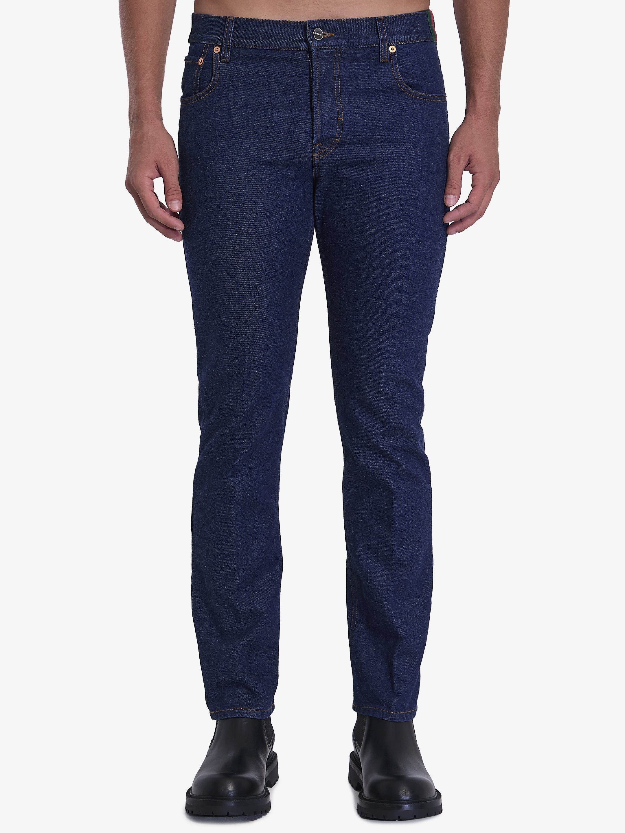 Gucci Jeans With Web Detailing