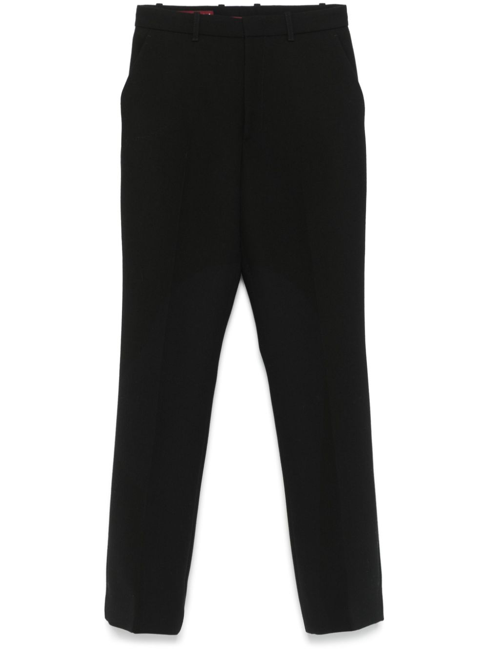 Gucci Mid-rise Flared Trousers With Embroidered Logo