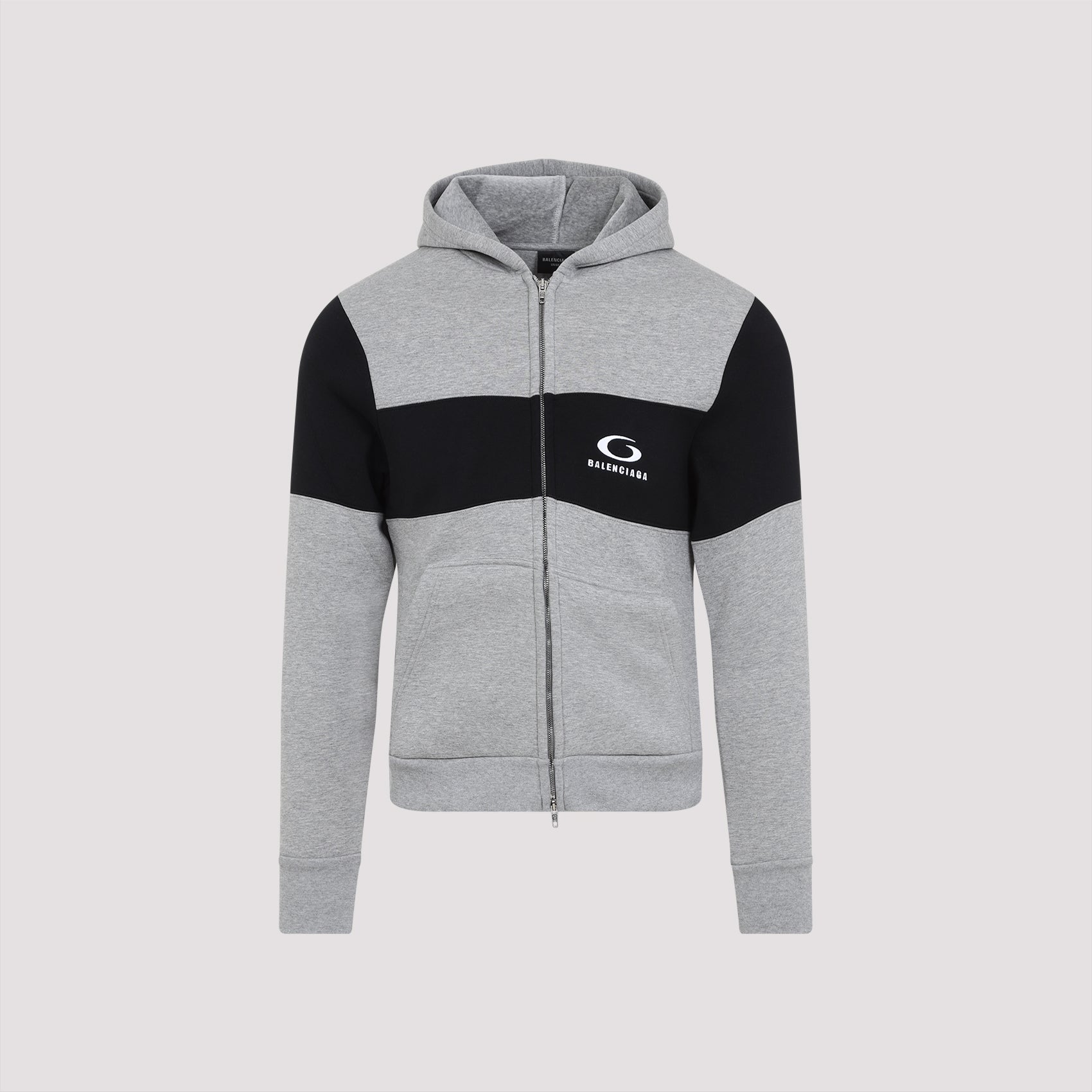 Balenciaga Dark Grey And Black Cotton Sweatshirt
