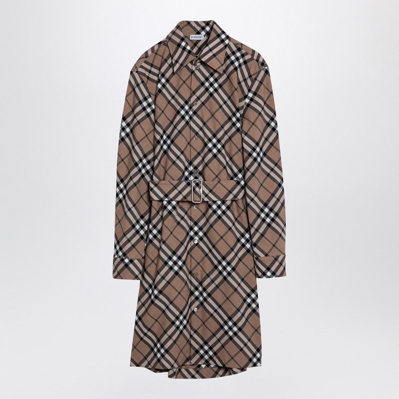 Burberry Hemdblusenkleid mit Gürtel