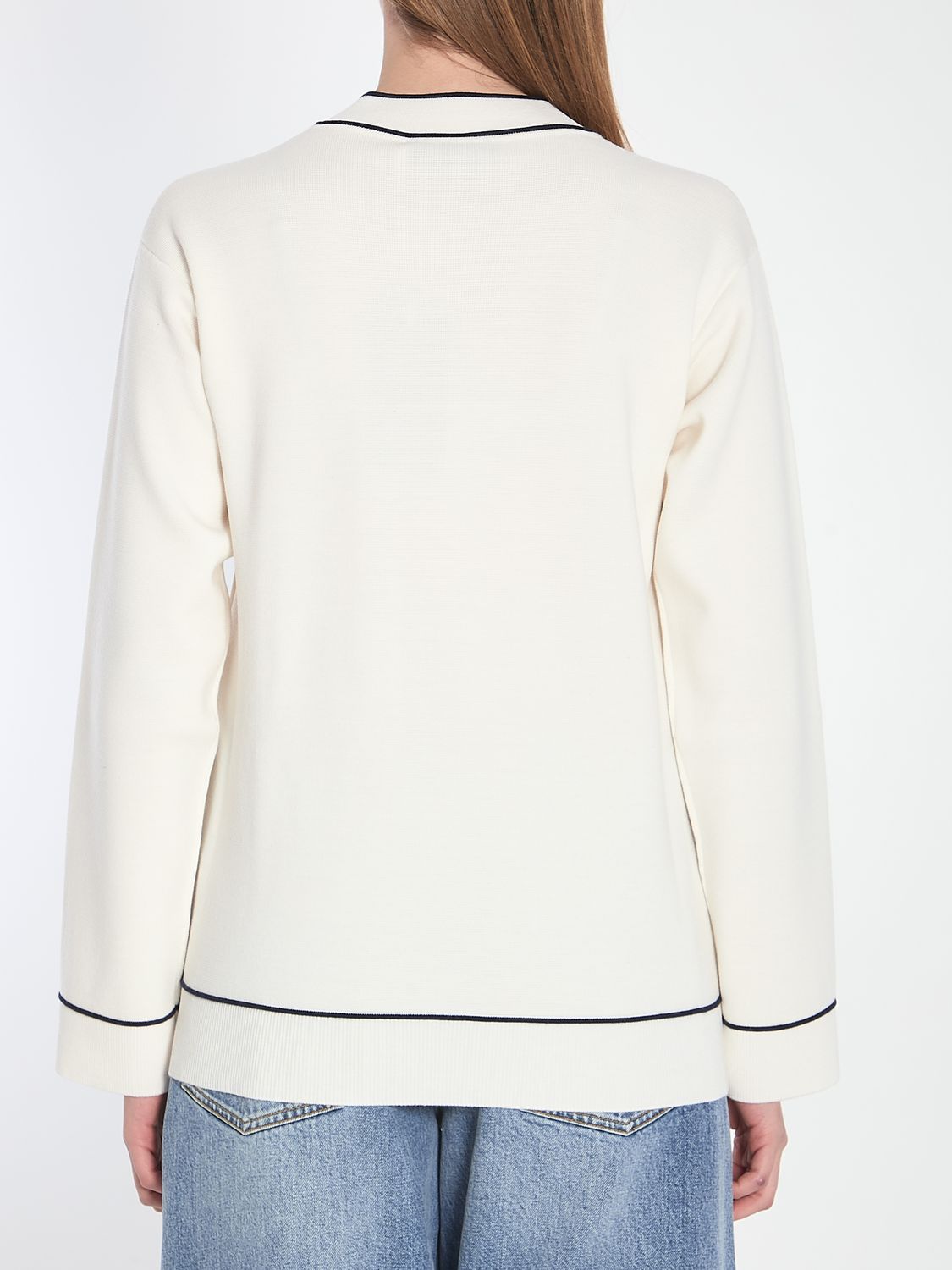Gucci Incrocio Gg Ribbed-knit Cardigan