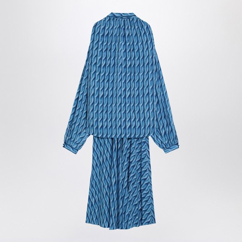 Balenciaga Midi Dress With Bow And Print