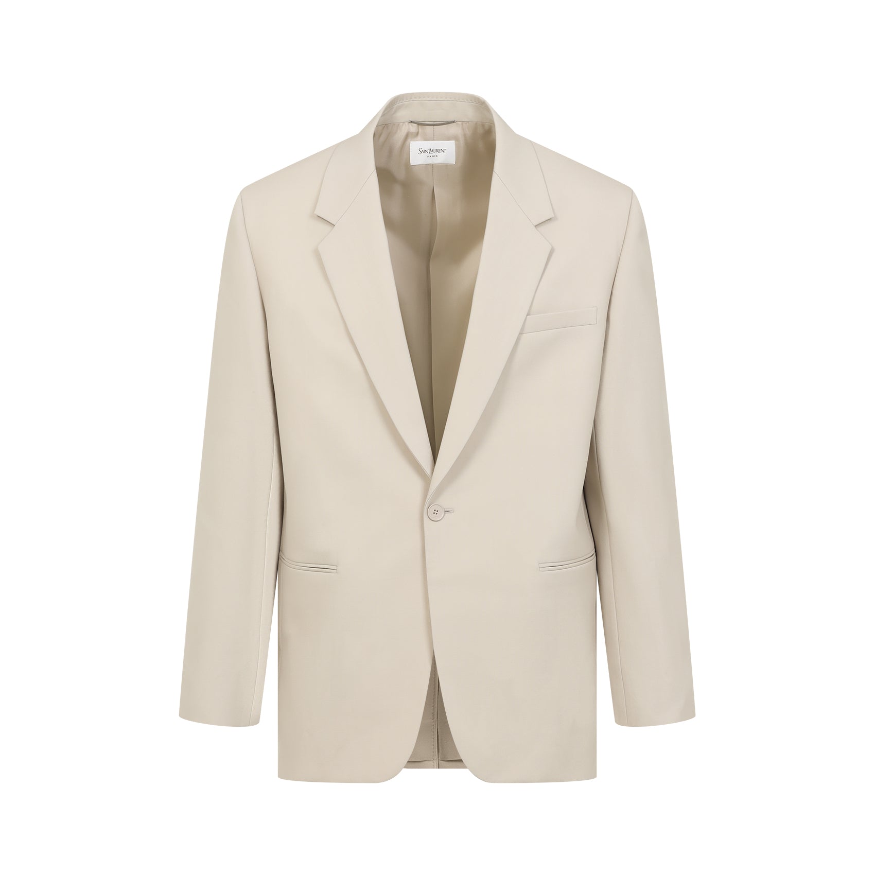 Saint Laurent Single-button Tailored Wool Jacket With Notched Lapels