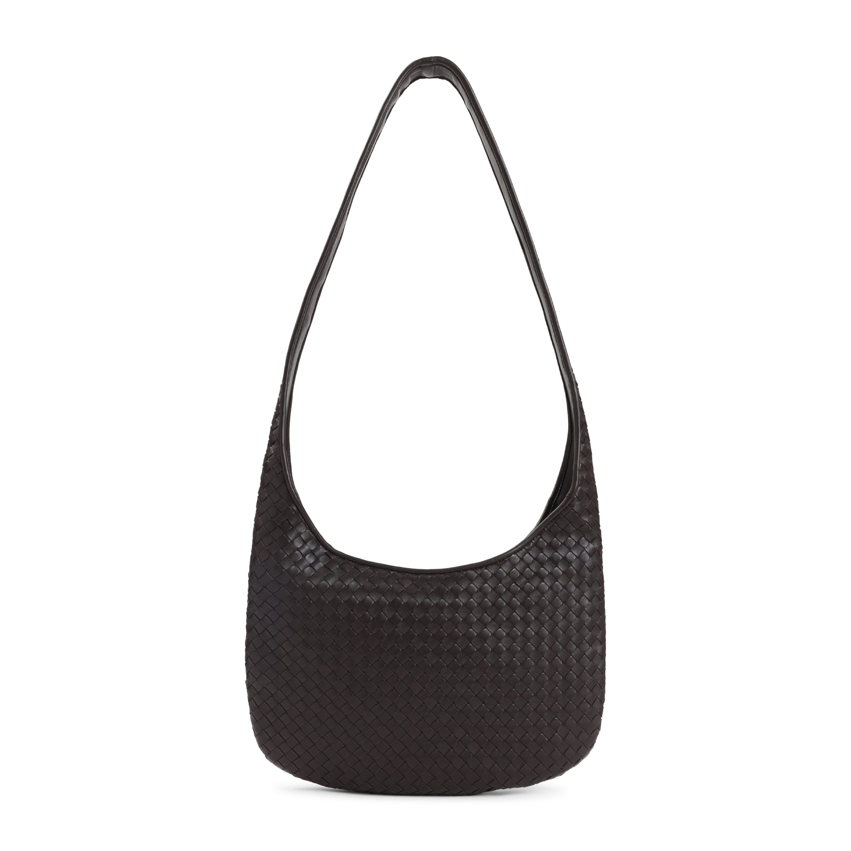 Bottega Veneta Black Crossbody Bag With Top Zip Closure And Intrecciato Motif In Leather Woman