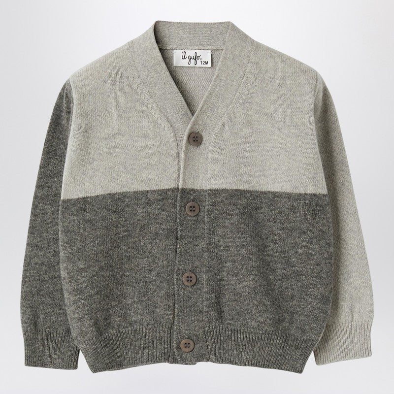 Il Gufo Colour-block Wool Cardigan