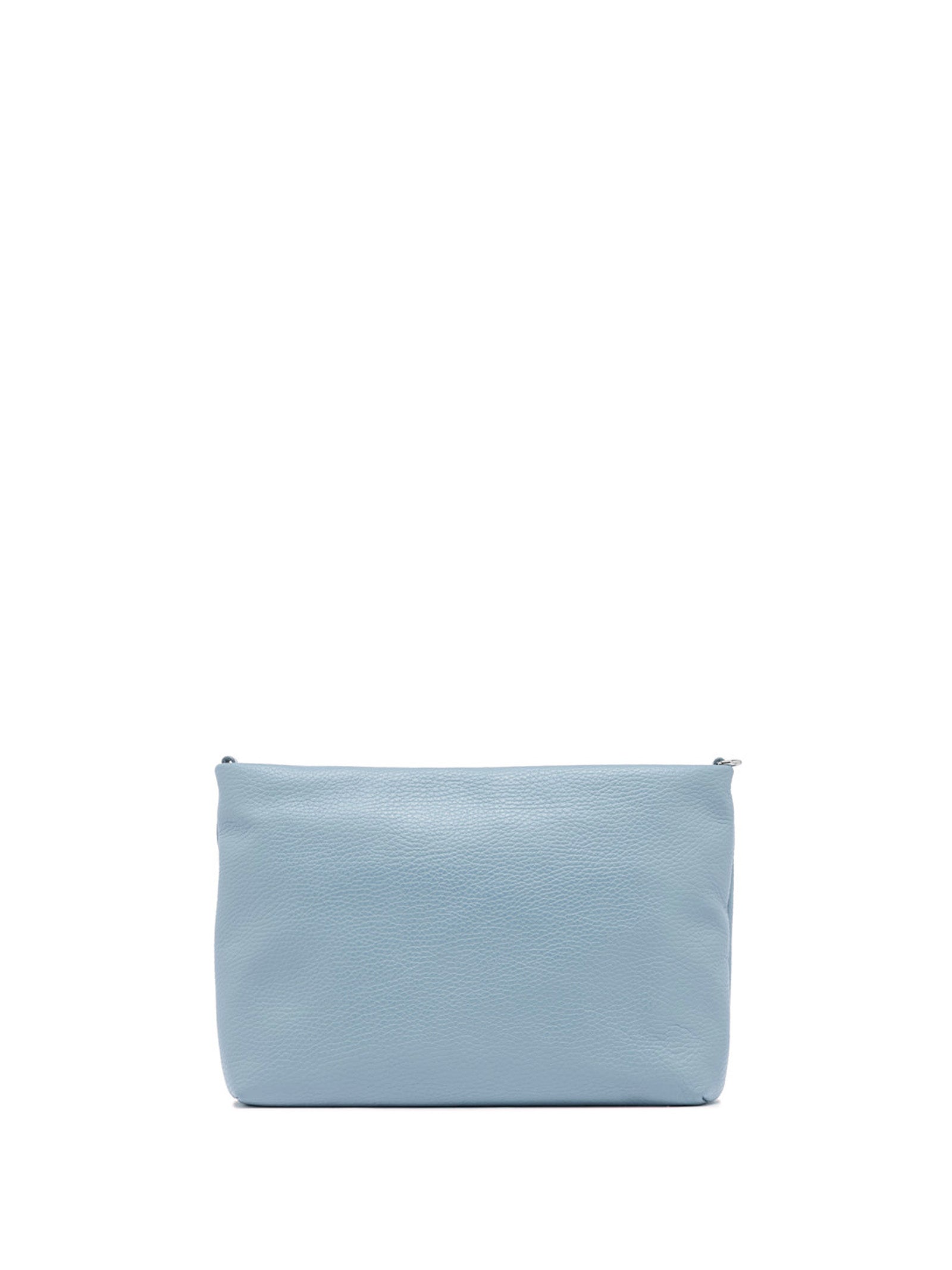 Gianni Chiarini Brenda Clutch Bag In Light Blue Hammered Leather With Resin Chain