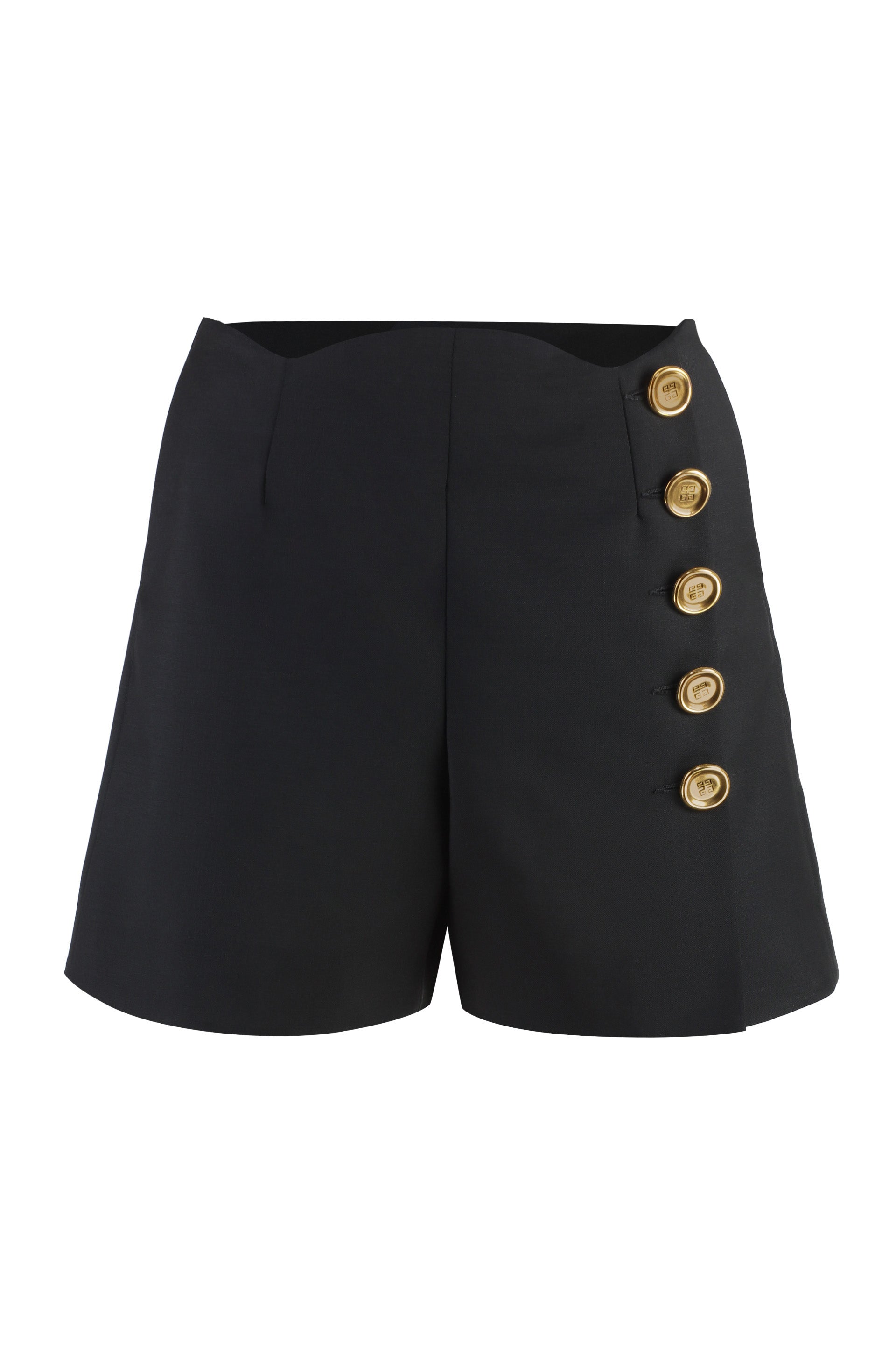 Givenchy Shorts In Wool And Mohair With Buttons
