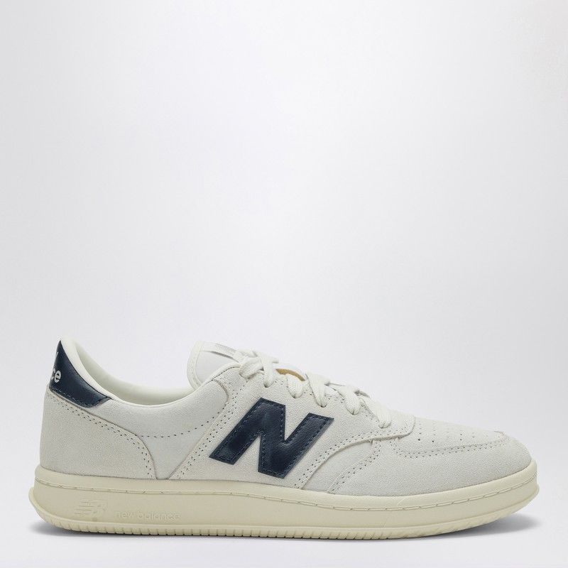 New Balance  T500 White/Blue Suede Sneaker