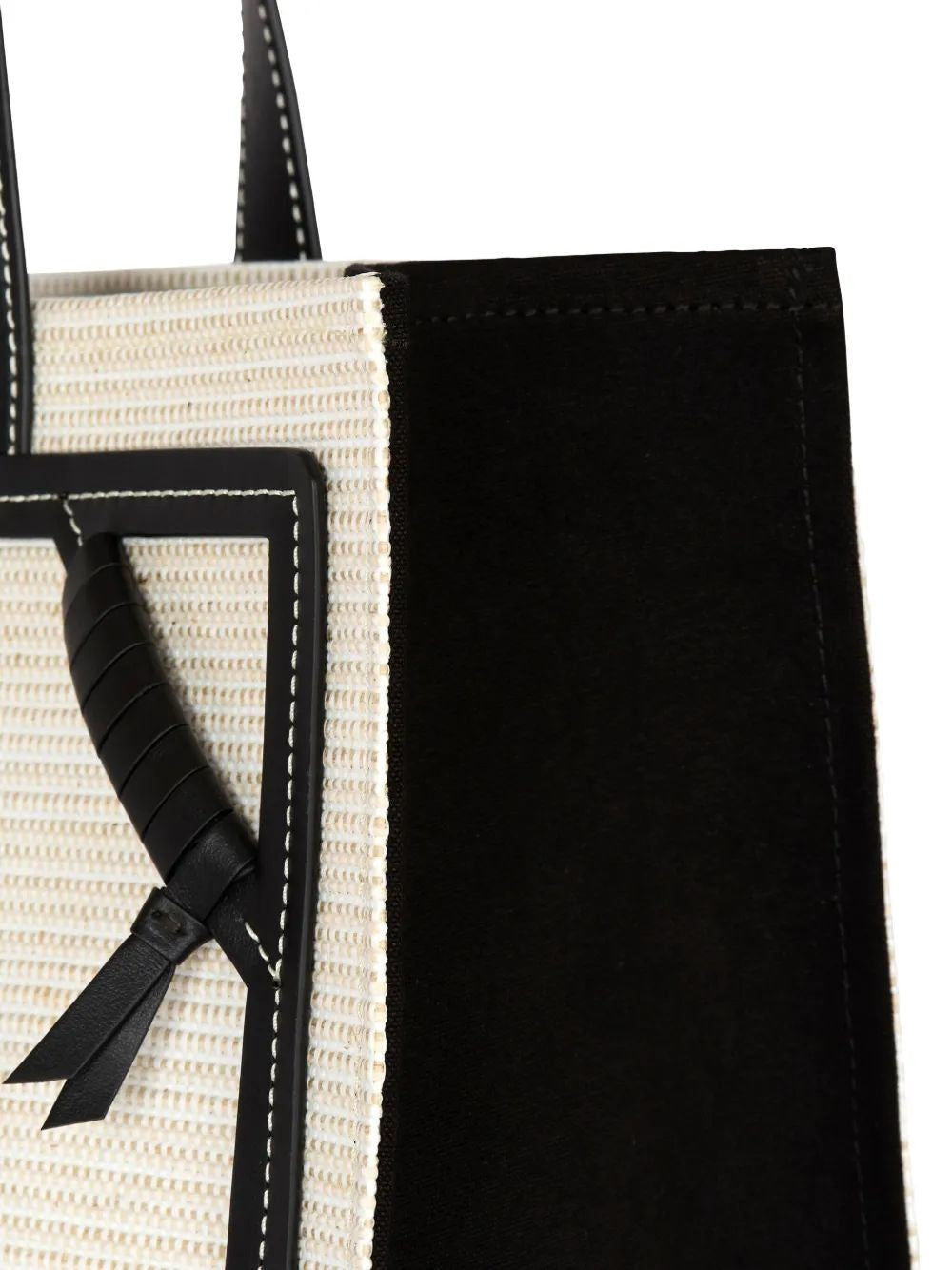 Balmain B-army Medium Shopper Tote Bag In Raffia And Leather
