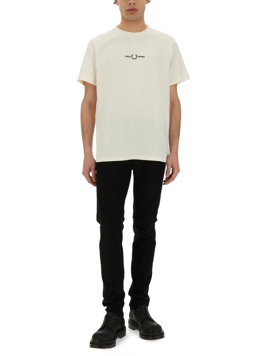 Fred Perry T-shirt With Logo Embroidery