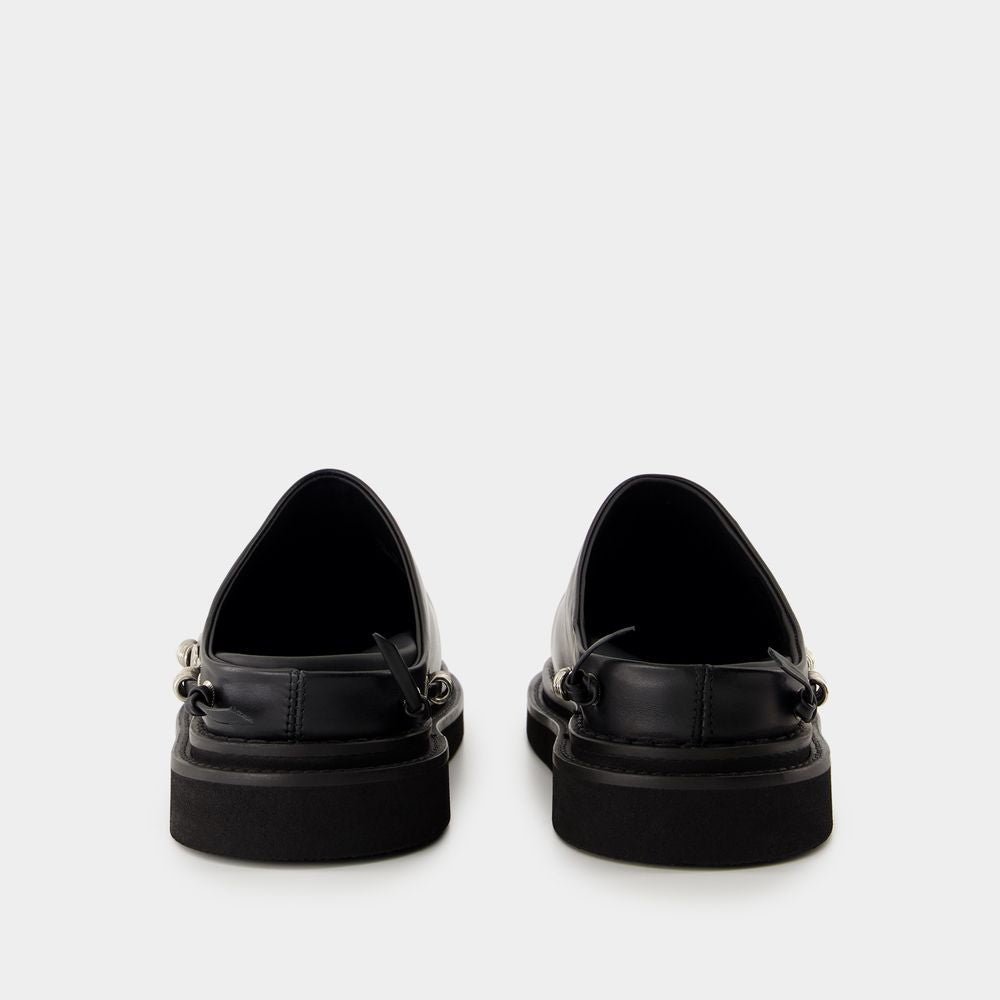 Toga Pulla Open-back Black Sandals With Chunky Platform