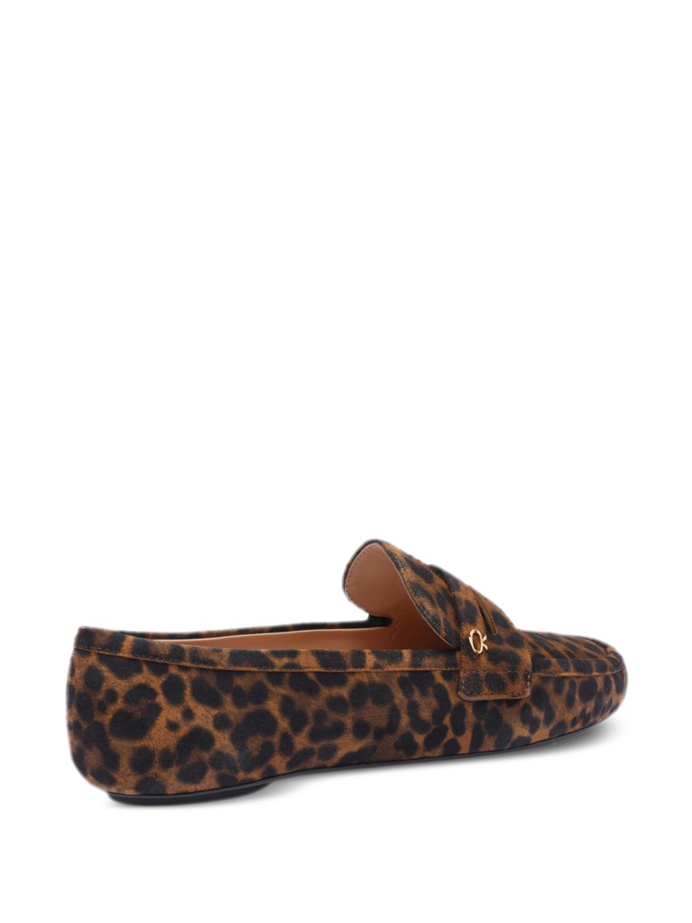 Gianvito Rossi Leopard Velour Penny Loafers