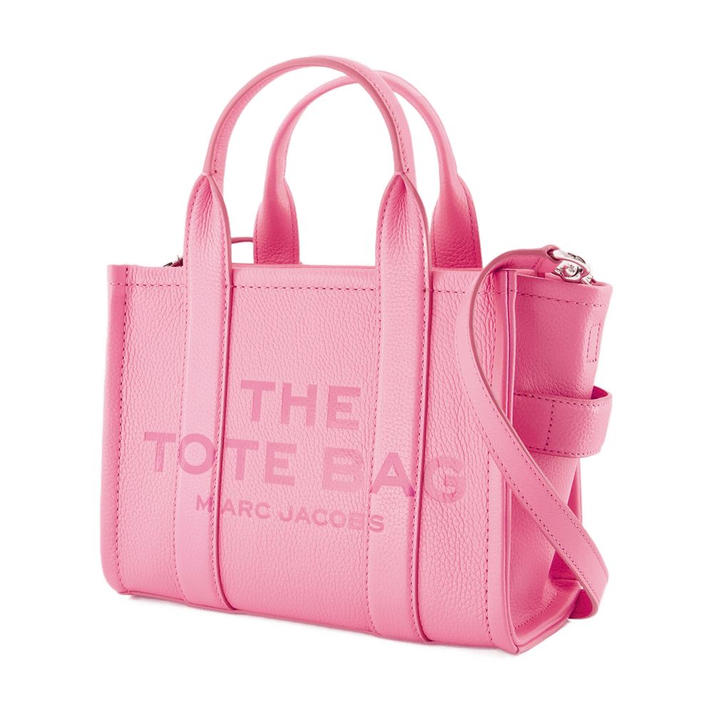 Marc Jacobs The Leather Small Tote Bag In Pink