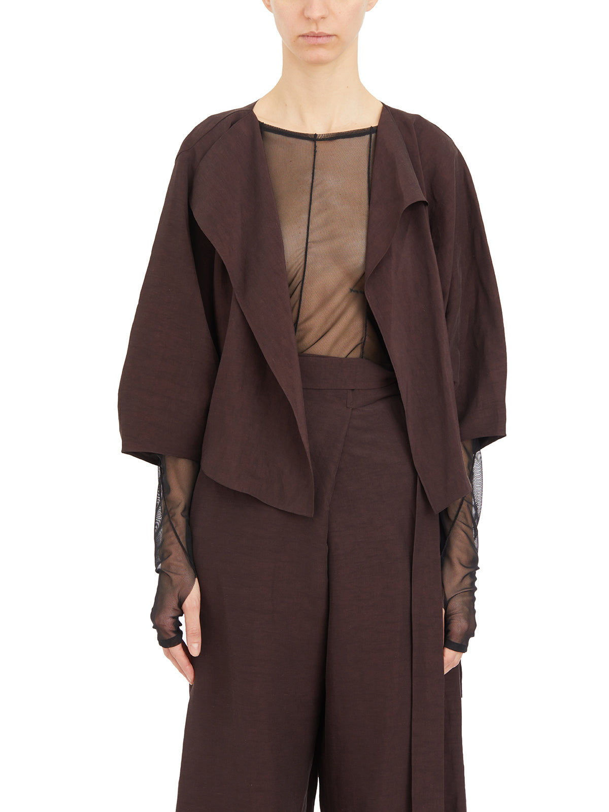 Cortana Arco Jacke aus Leinen und Cupro