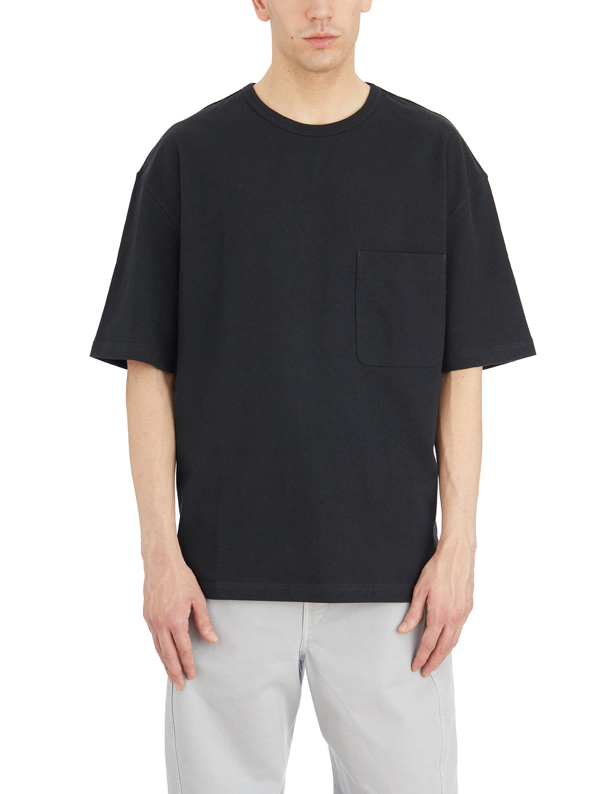 Lemaire Round Neck T-shirt With Short Sleeves And Chest Pocket
