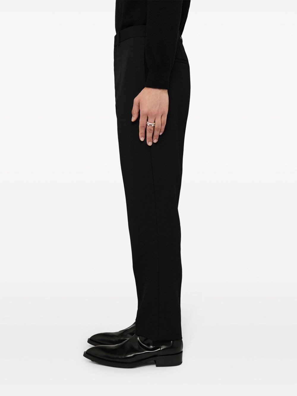 Jil Sander Black Wool Tapered Trousers