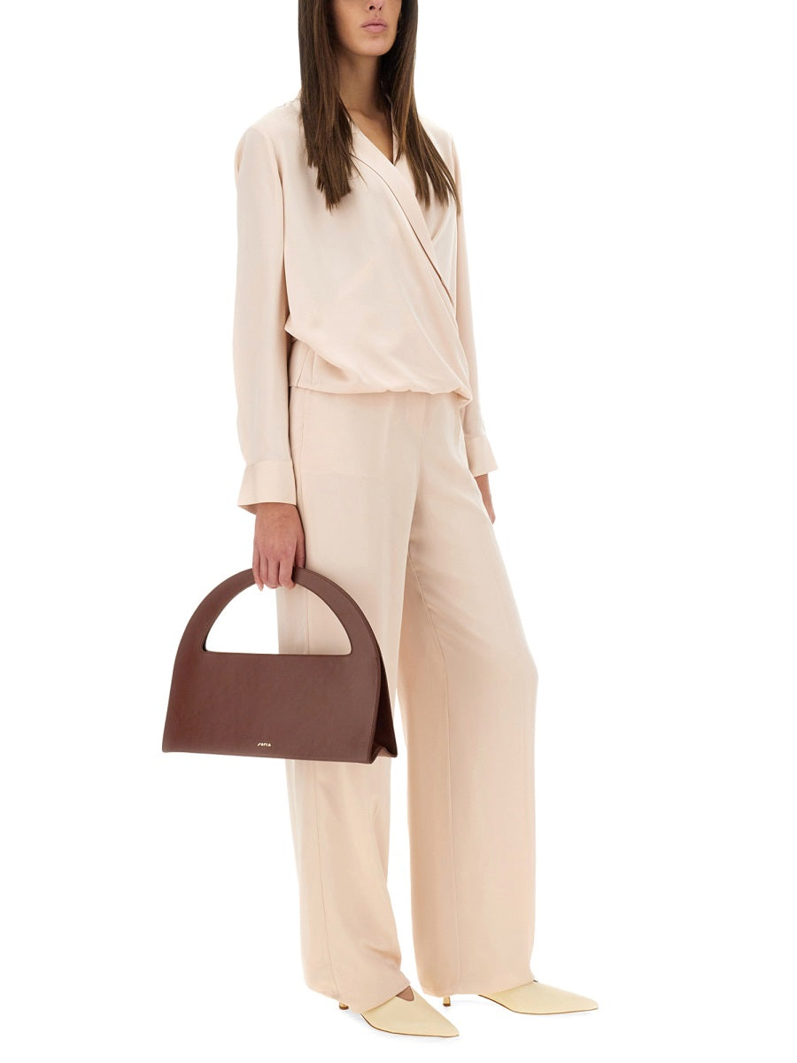 Theory Wide-leg Silk Pants With Comfortable Waistband