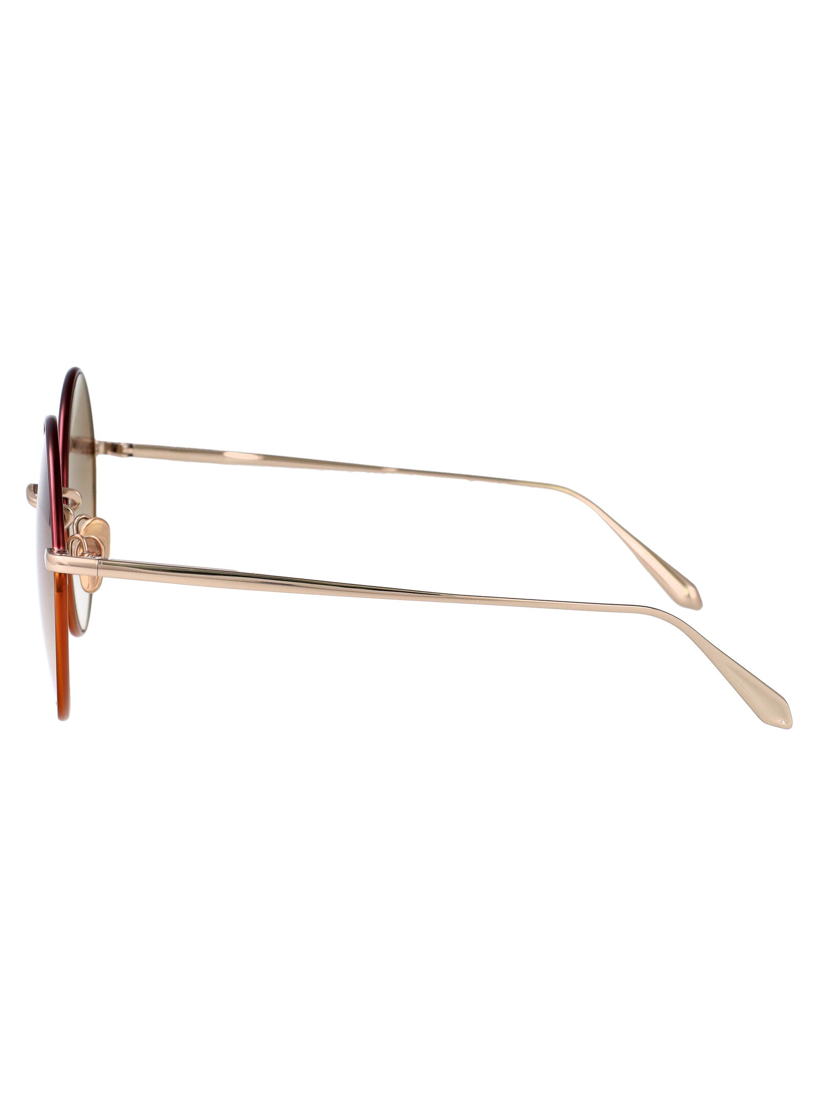 Linda Farrow Lightgold/red/orange/siltgrad Titanium Sunglasses