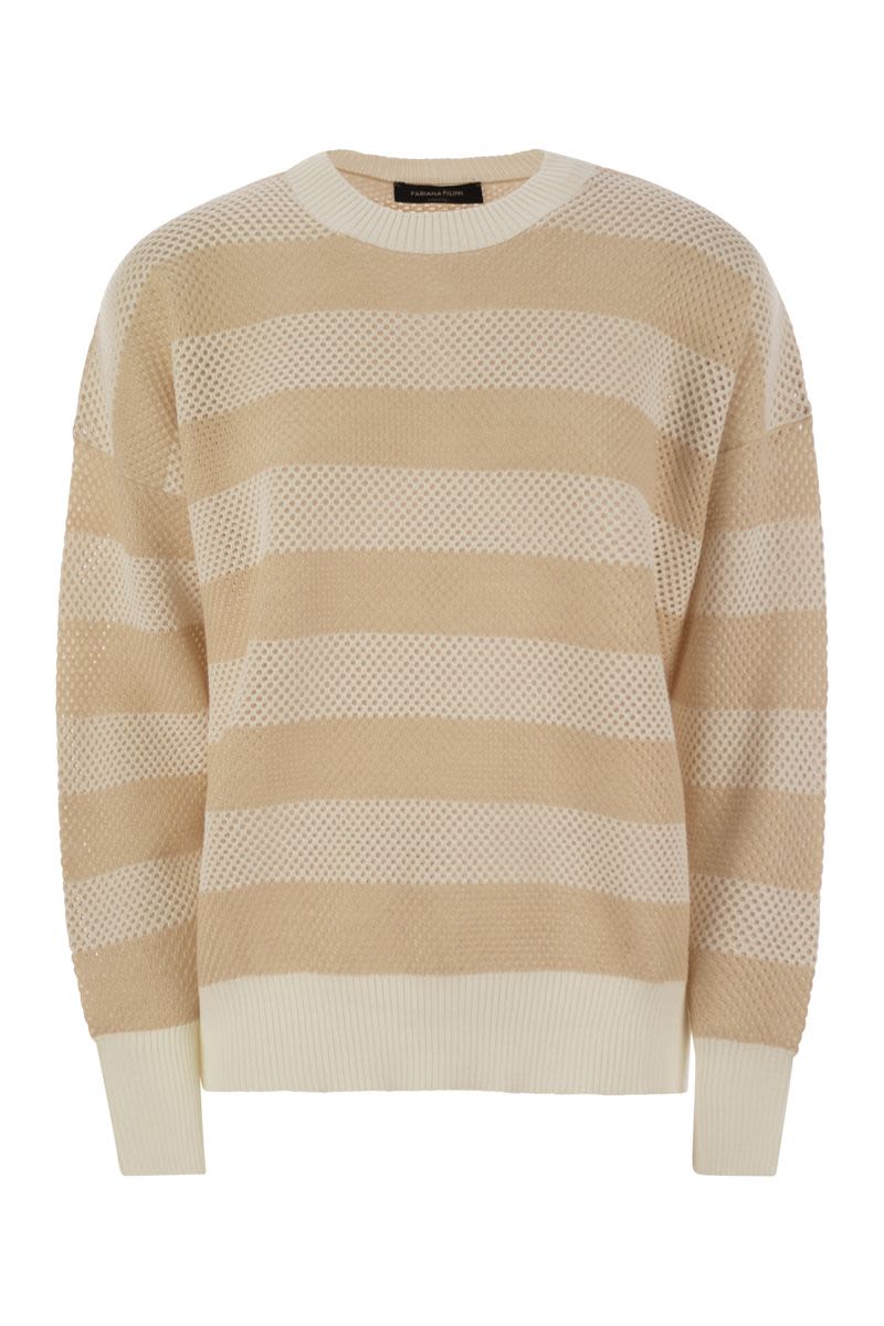 Fabiana Filippi Crew-neck Sweater In Wool And Cotton
