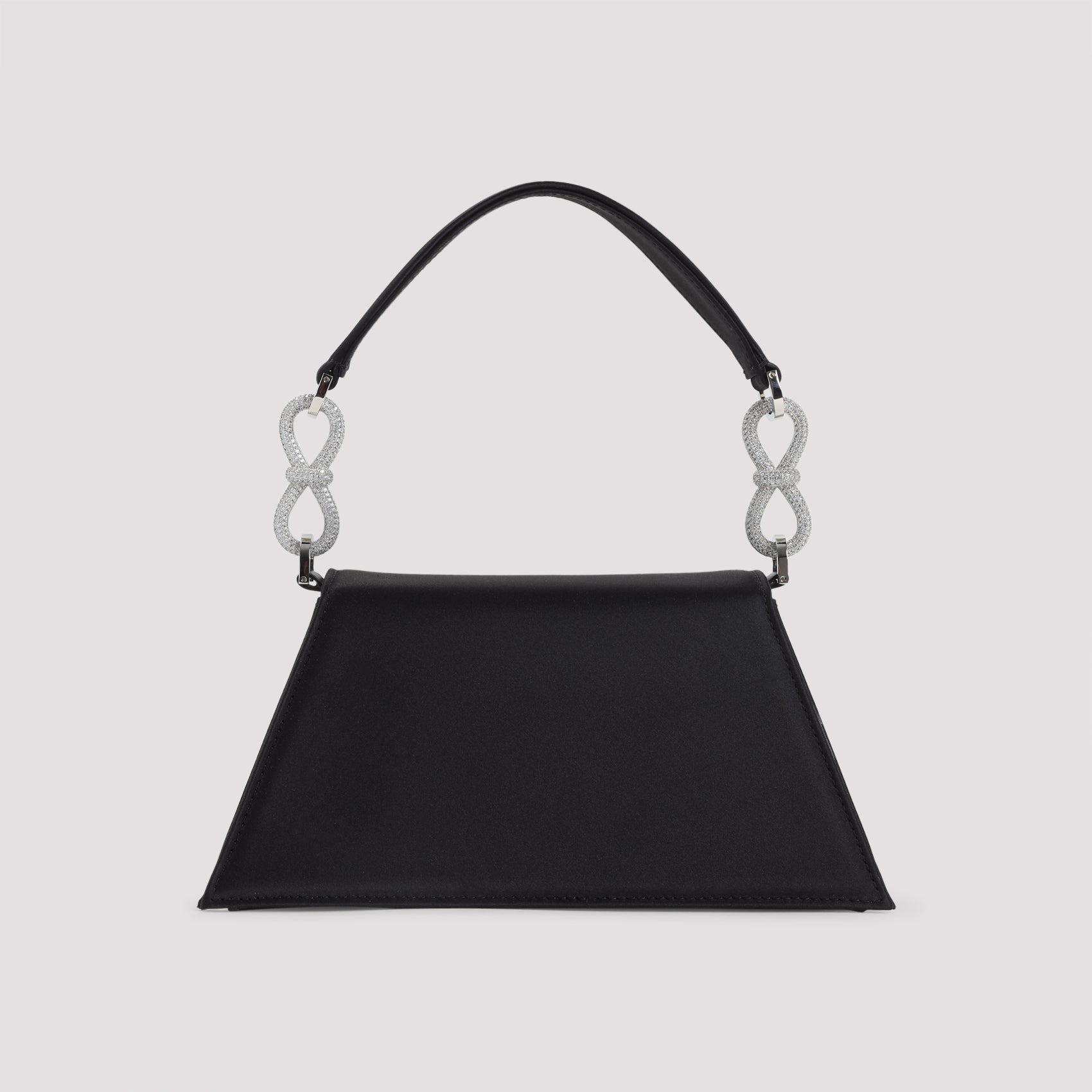Mach&mach Samatha Double Bow Satin Shoulder Bag Women In Black