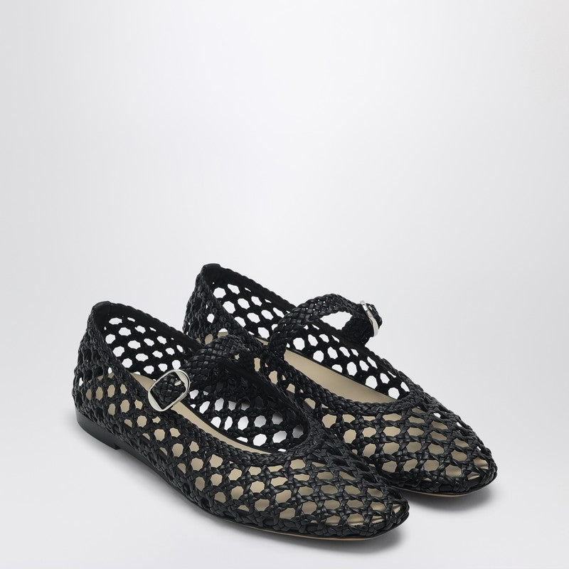 Shop Le Monde Beryl Woven Mary Jane Ballerina Black