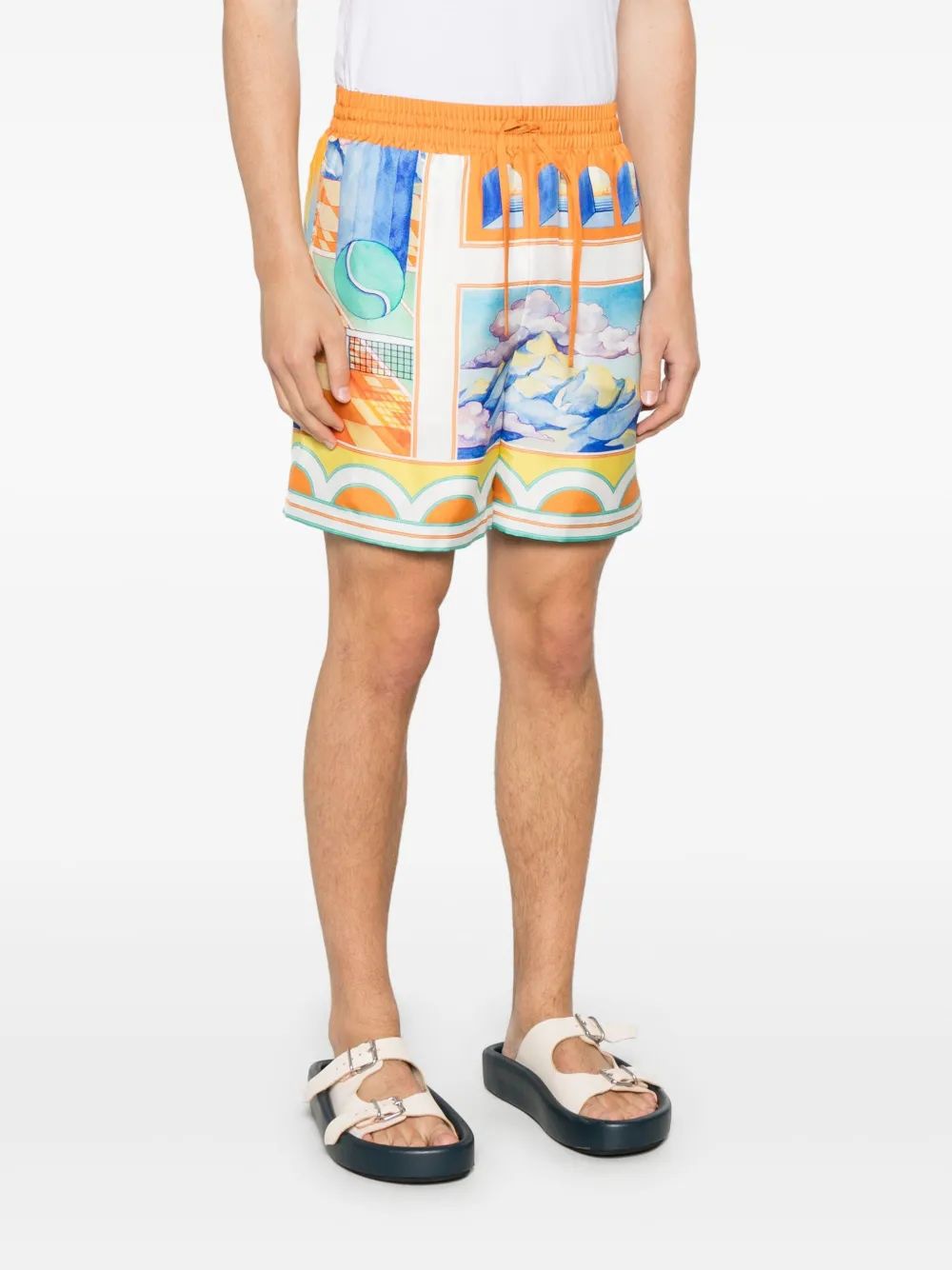 Casablanca Summer Mini Drawstring Shorts For Men