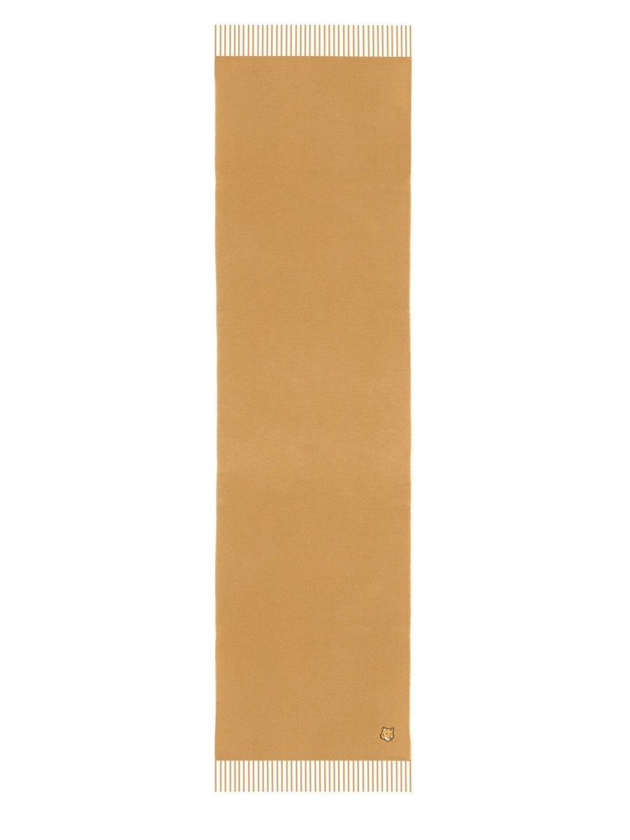 Maison Kitsuné Fox-patch Fringed Scarf
