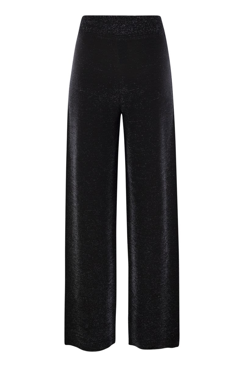 Fabiana Filippi Wide Trousers In Organic Cotton And Lurex
