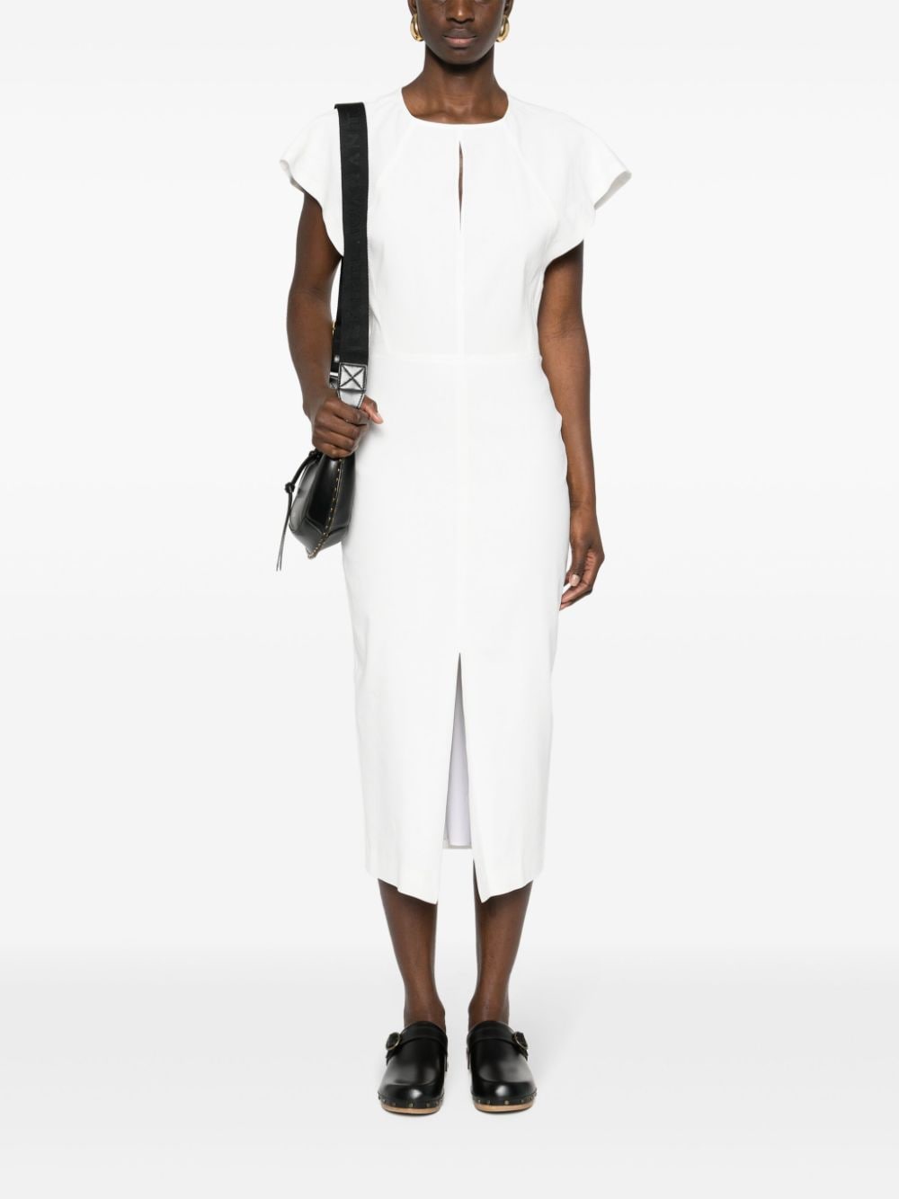 Isabel Marant Nadela Asymmetric Gathered Cotton-jersey Maxi Dress In White