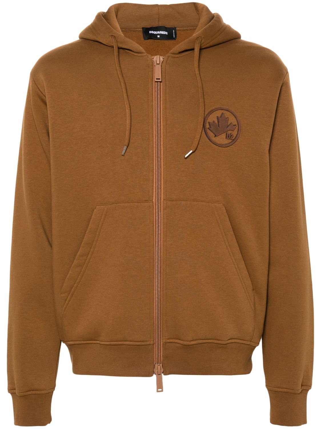 Dsquared2 Dsquared2 Kapuzenpullover mit geflocktem Logo und Reißverschluss