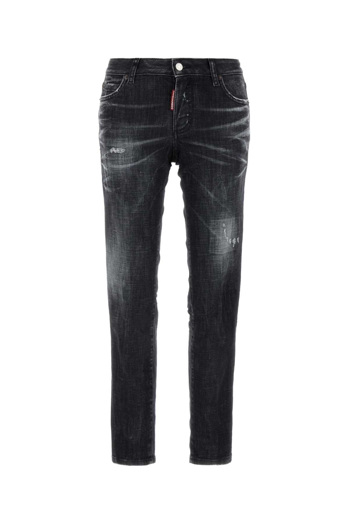 Dsquared2 Dsquared Black Stretch Denim Jennifer Jeans In Black