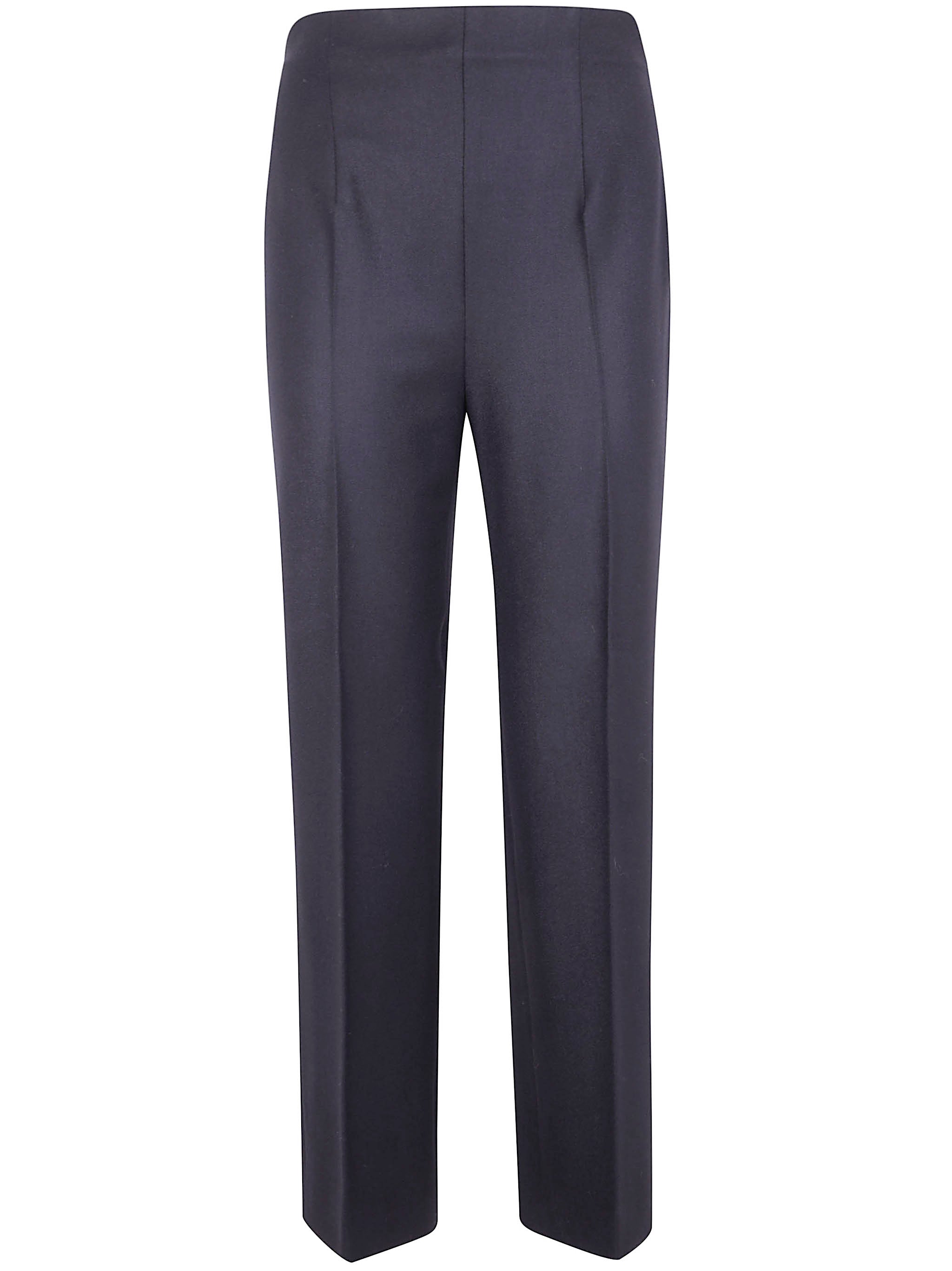 Alberta Ferretti Tailored Trousers With Front Pleats And Pockets In Blue