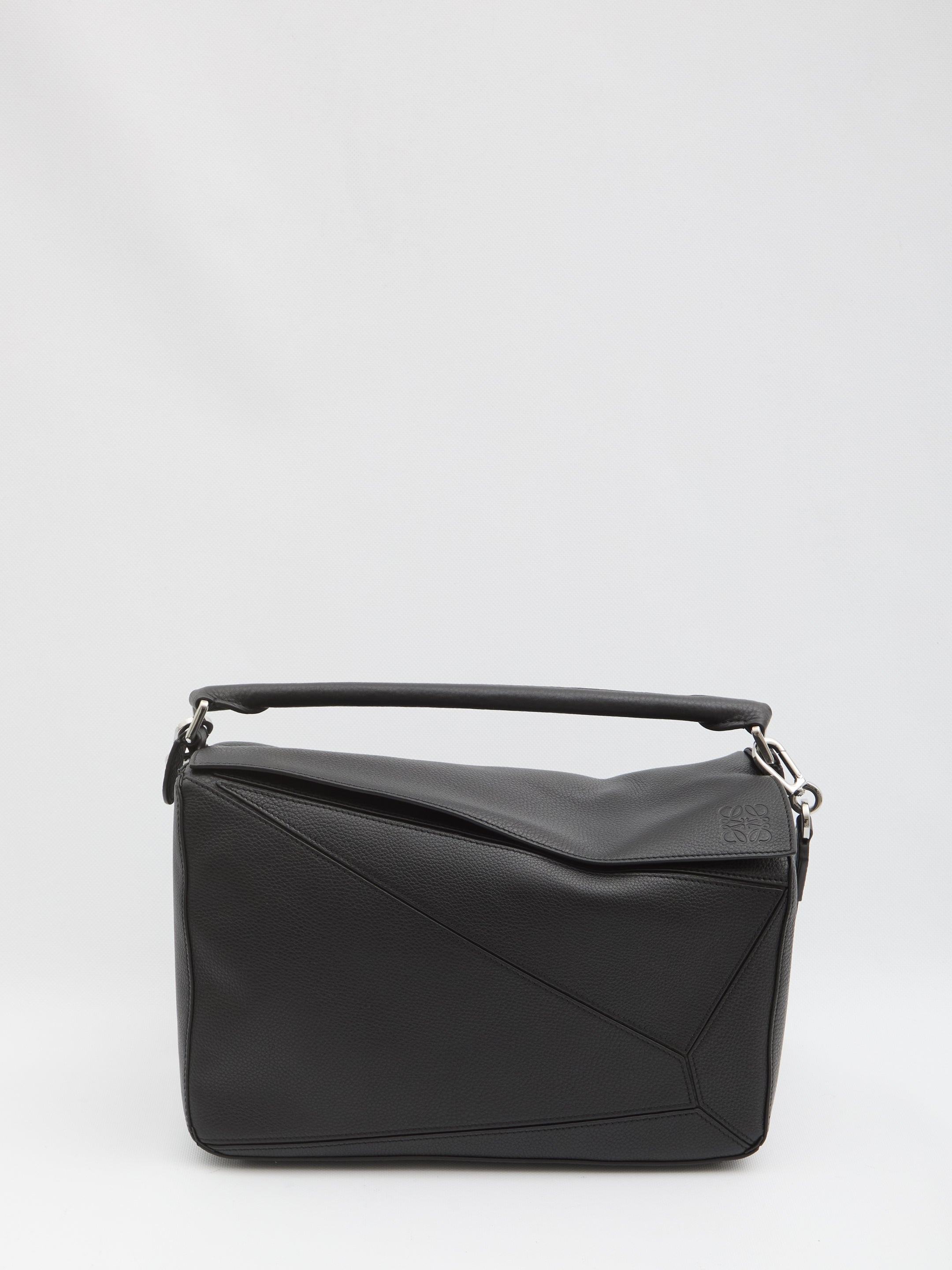 Loewe Large Puzzle Edge Top Handle Bag In Grained Leather