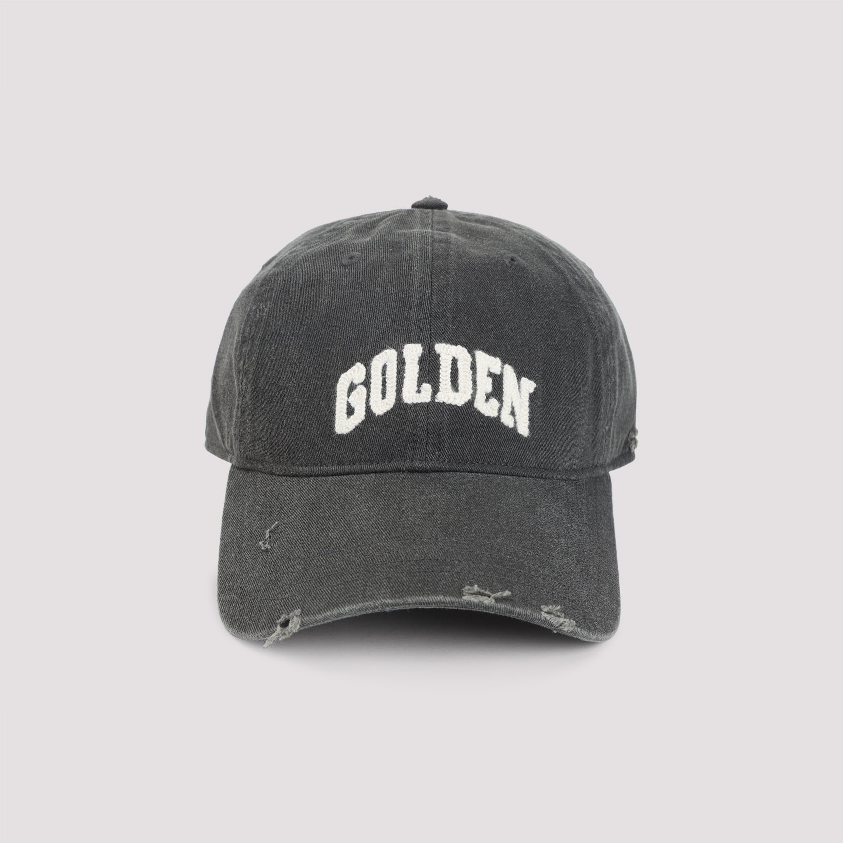 Golden Goose "journey Baseball" Cap Dyed Cotton Twill Golden Embroidery