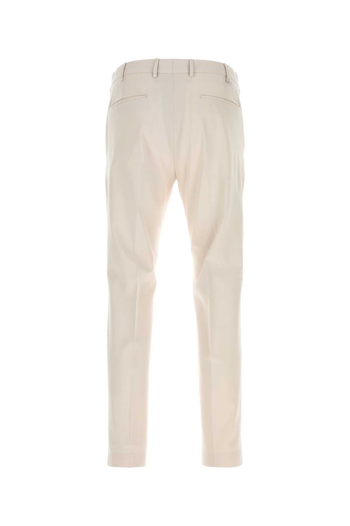 Pt Torino Wool Stretch Pant With Back Pockets In Neutral