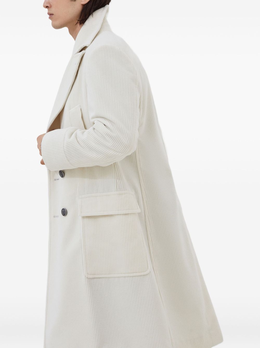 Brunello Cucinelli One-and-a-half-breasted Coat In White