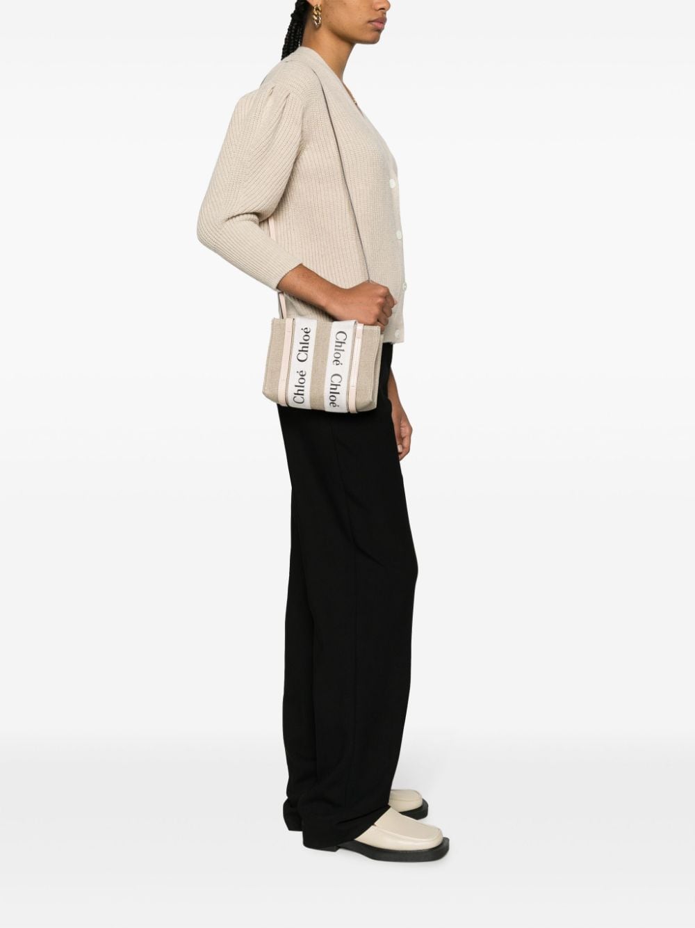 Chloé Woody Mini Canvas Tote