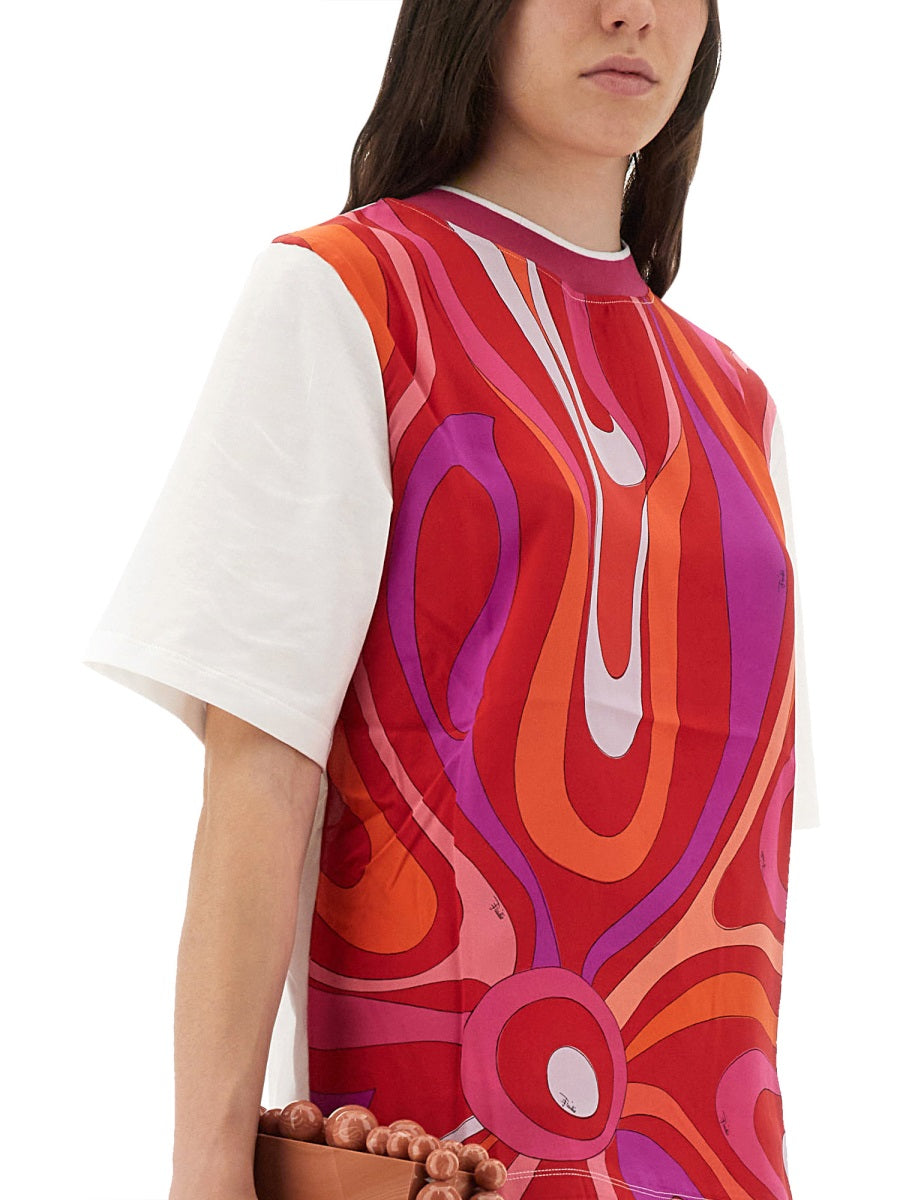 Pucci Emilio Orange Cotton T-shirts In Pink