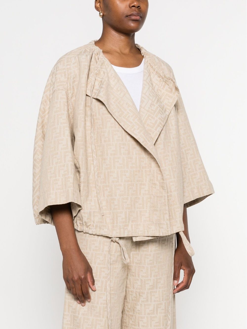 Fendi Beige Cotton Linen Jackets
