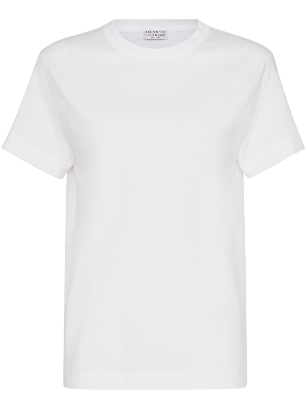 Brunello Cucinelli Cashmere-blend Knit Lurex T-shirt In White