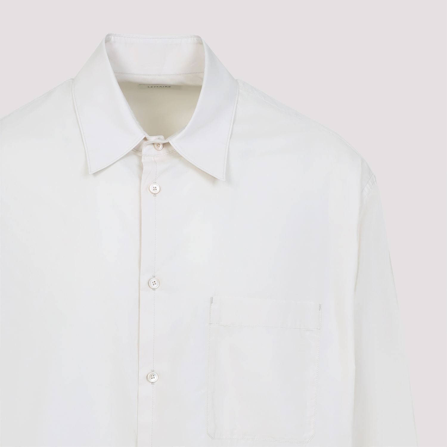 Lemaire Regular Shirt With Long Sleeves And Pointed Collar In White