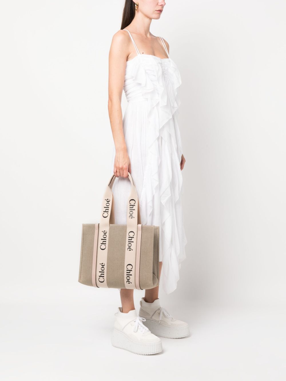 Chloé Woody Canvas Medium Tote