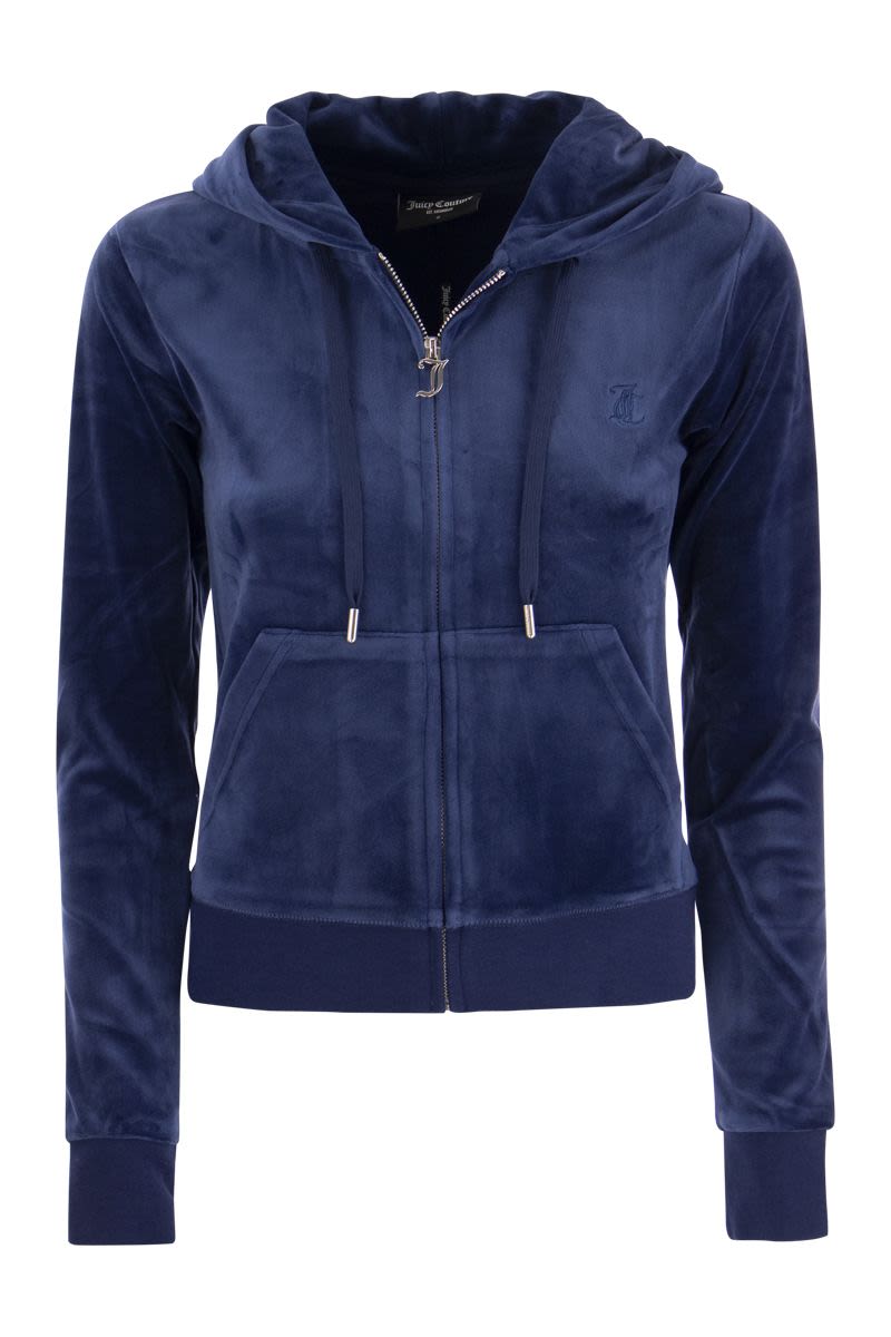 Juicy Couture – Kapuzenpullover aus Baumwollsamt