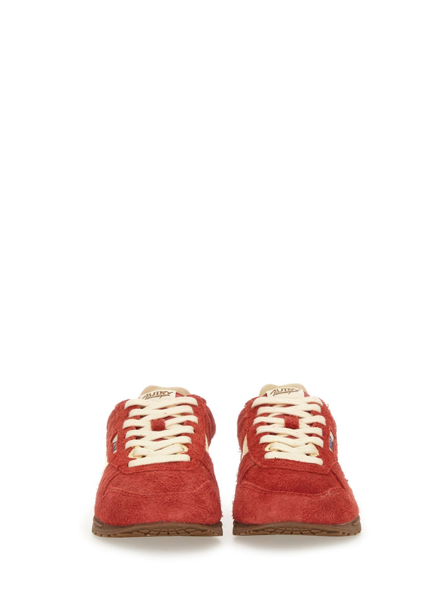 Autry 'windspin Low' Pink Sneaker With Logo On The Side And On The Heel