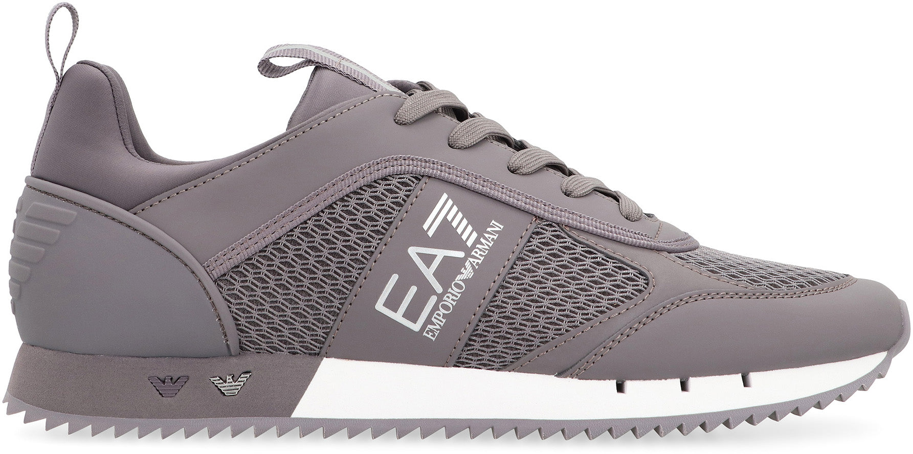 Ea7 Mesh And Vegan Leather Low-top Sneakers