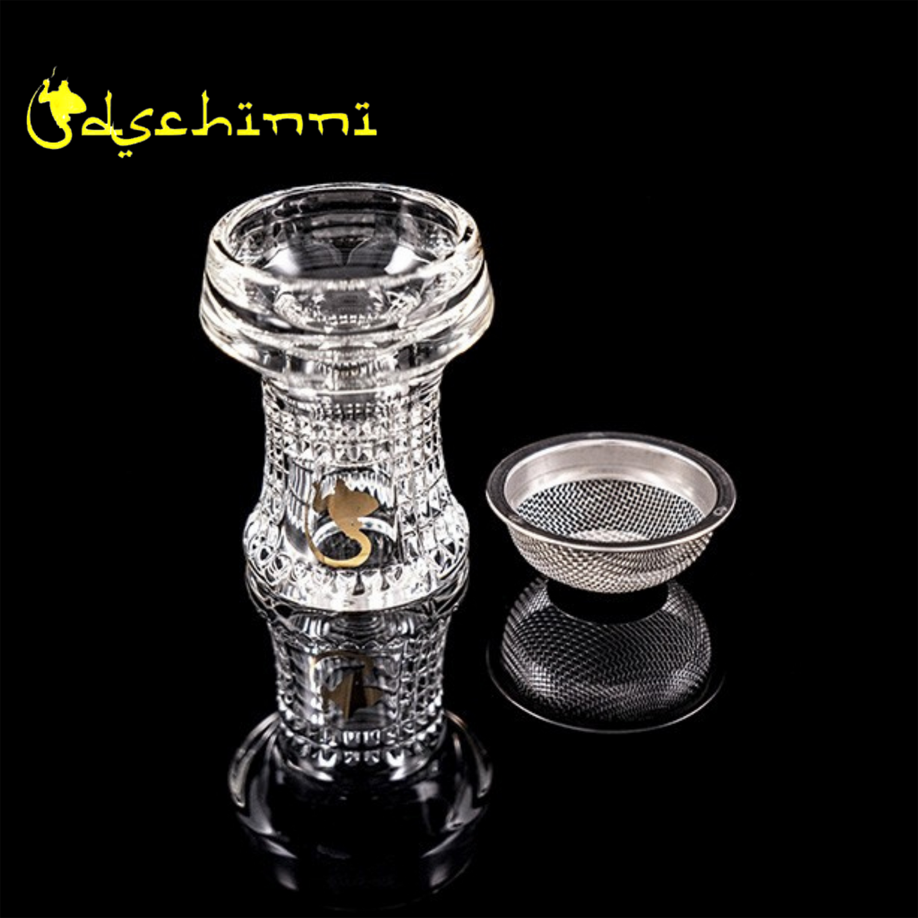 シルバーグレー サイズ Dschinni Shisha ガラスマウスピース