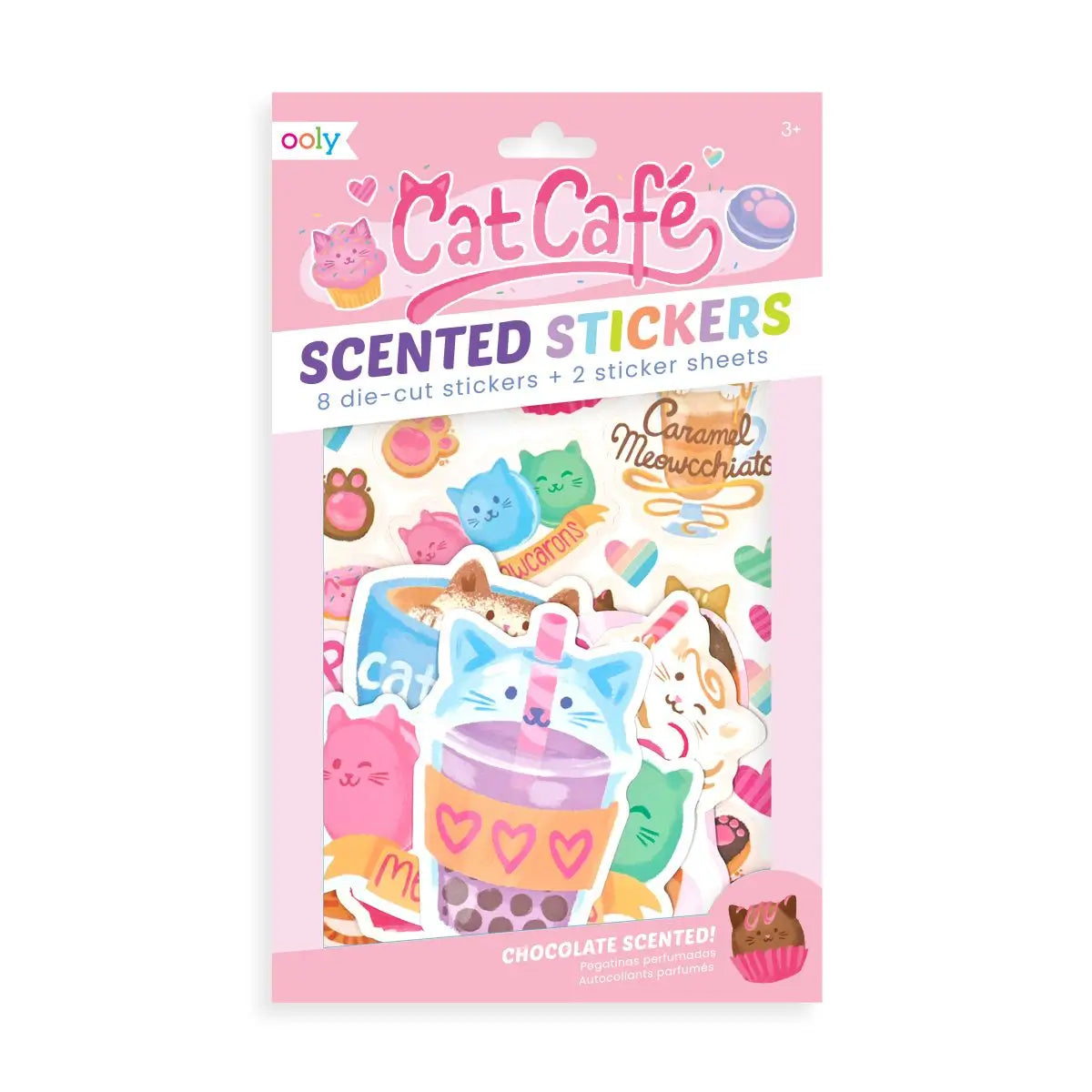 Cat cafe scented stickers