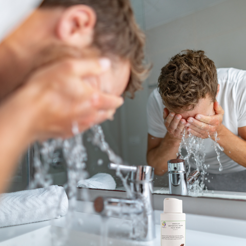 cleansing; washing face